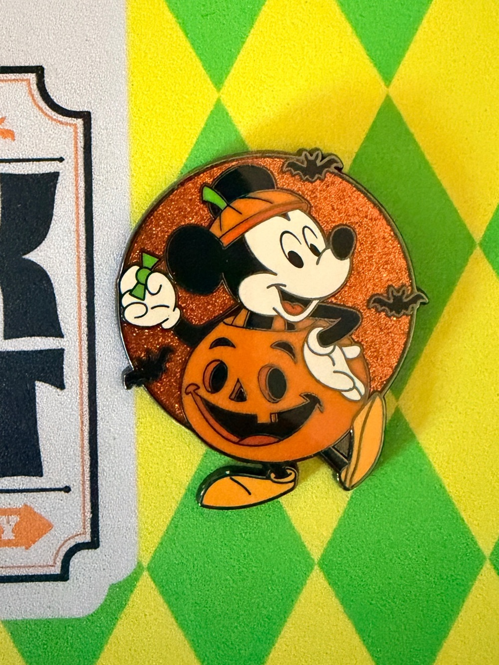 Disney Halloween Countdown Calendar Glitter Pin - Mickey Mouse